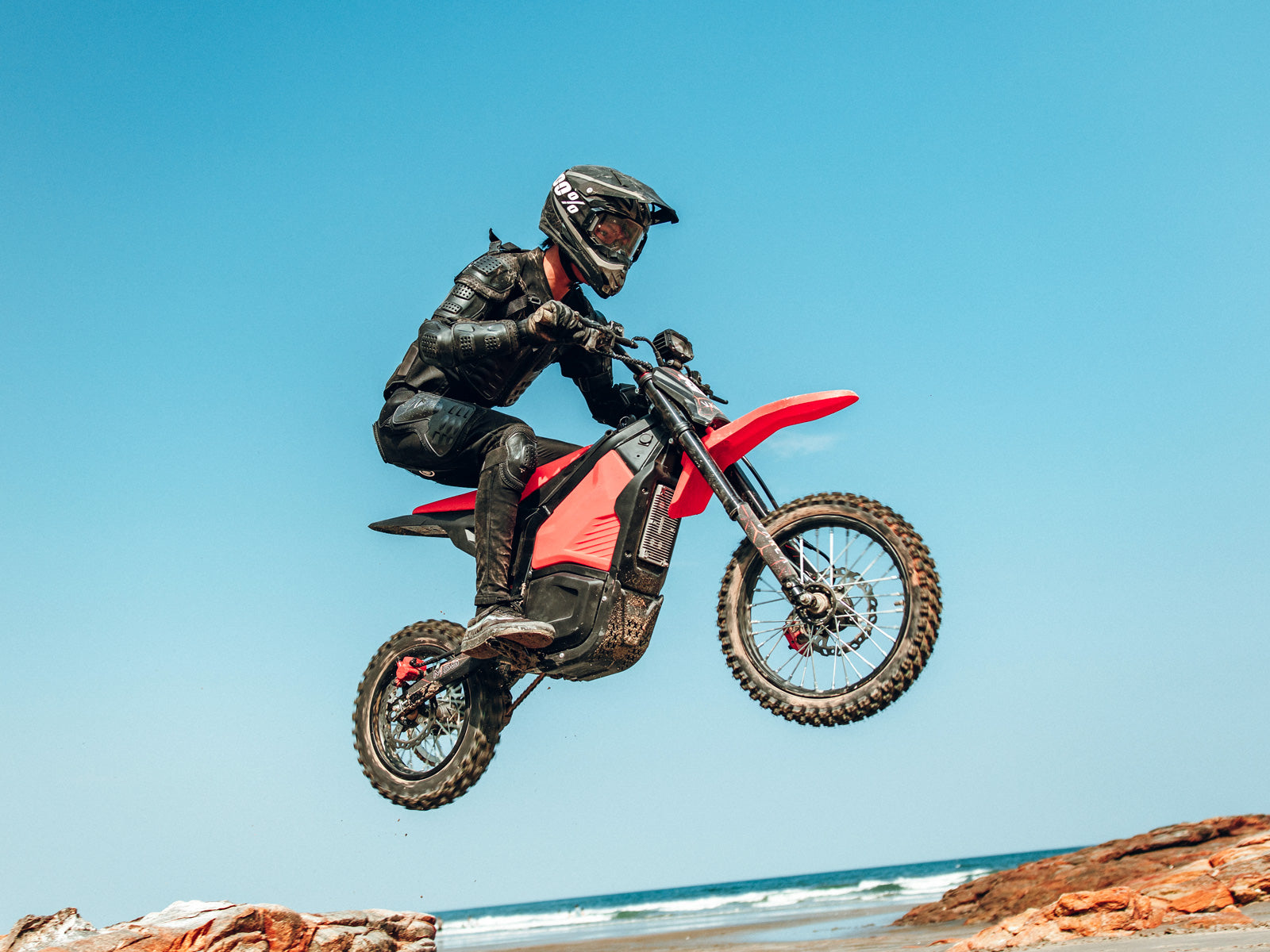 M5S Off-Road Electric Dirt Bike For Teens & Adults, Red+Black Combo